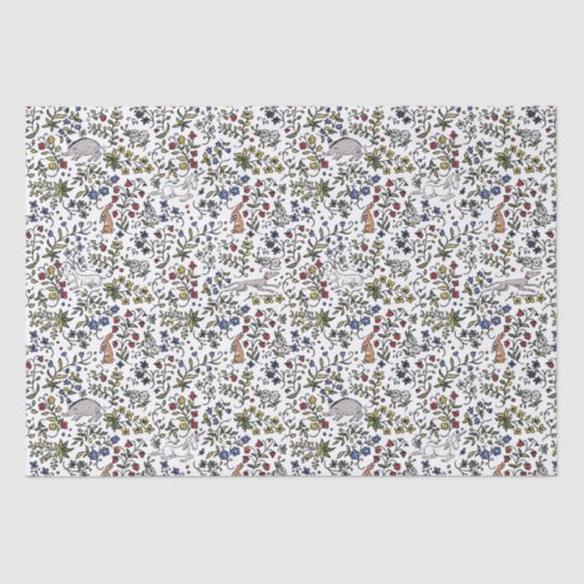 Mittelalterliche Tiere Milzfleurpapier Seidenpapier (Vorderseite)