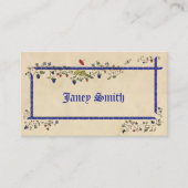 Mittelalterliche Tiere personalisierte Platzkarte (Vorderseite)