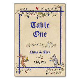 Mittelalterliche Tiere Tabelle Nr. Karte mit dem N