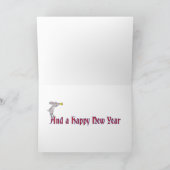 Mittelalterliche Tiere Weihnachtskarte Karte (Innenseite)