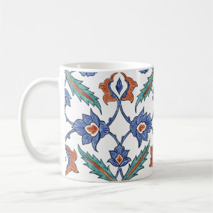 Mittelalterliche türkische Fliesen: Blumendekorati Kaffeetasse