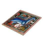 MITTELALTERLICHE VERBESSERUNG, DREI PFERDE IN WOOD FLIESE (Seite)