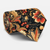 Mittelalterliche Vintage Blumenpracht Krawatte (Gerollt)