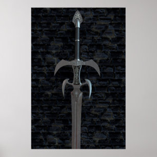 Mittelalterliche Waffen. Antikes Schwert Poster