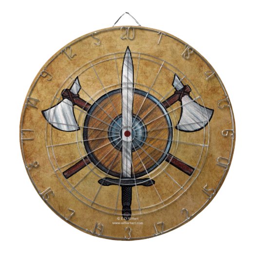 Mittelalterliche Waffen Dartscheibe (vorne)