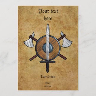 Mittelalterliche Waffen Einladung