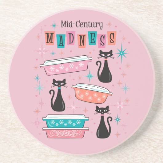 Mittelalterliche Wahnsinn Rosa Sternexplosion Pyre Getränkeuntersetzer (Vorne)