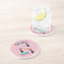 Mittelalterliche Wahnsinn Rosa Sternexplosion Pyre Getränkeuntersetzer