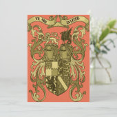 Mittelalterliche Wappen - Einladungen (Stehend Vorderseite)