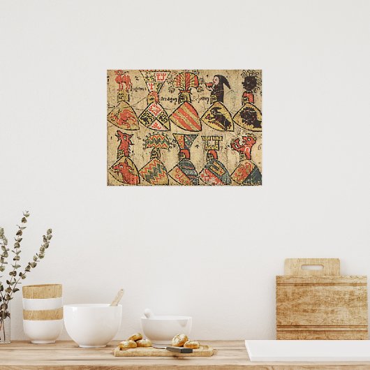 Mittelalterliche Wappen Poster (Küche)