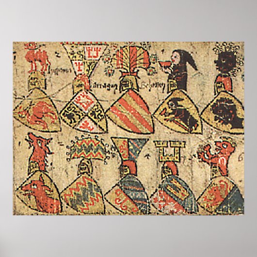 Mittelalterliche Wappen Poster (Vorne)