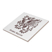 Mittelalterliche Wappenkunde Gryphon segreant Fliese (Seite)