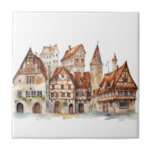 Mittelalterliche Wasserfarbe Fliese (Vorderseite)