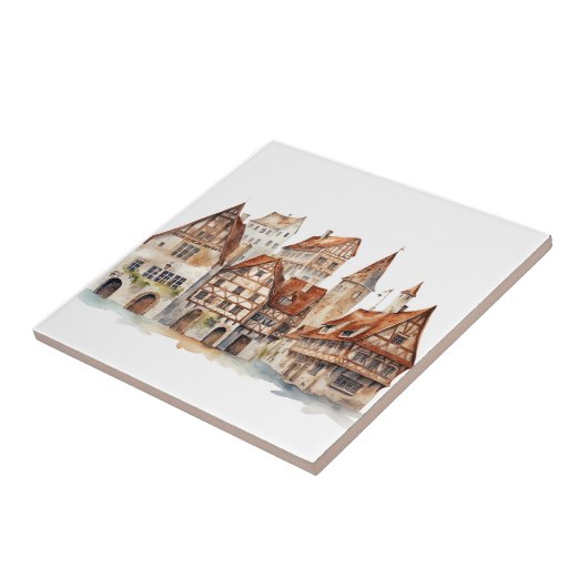 Mittelalterliche Wasserfarbe Fliese (Seite)