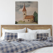 Mittelalterliche Wasserfarbe Leinwanddruck (Insitu (Schlafzimmer))