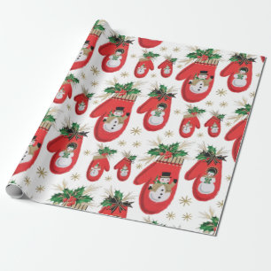 Mittelalterliche Weihnachts-Handschuhe Geschenkpapier