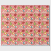 Mittelalterliche Weihnachtsbaumkirche Geschenkpapier (Flach)