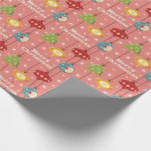 Mittelalterliche Weihnachtsbaumkirche Geschenkpapier (Ecke)