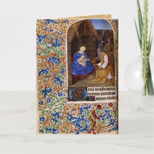 Mittelalterliche Weihnachtskarte 4 Feiertagskarte (Vorderseite)