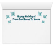 Mittelalterliche Weihnachtskarte des modernen Haus (Innenansicht Horizontal (Unten))