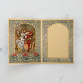 Mittelalterliche Weihnachtsschablone Feiertagskarte (Innenseite)