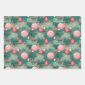 Mittelalterliche Weihnachtsschmuck in Rosa Geschenkpapier Set (Vorderseite)