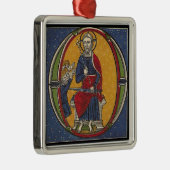 Mittelalterliche Weihnachtsverzierung Silbernes Ornament (Rechts)