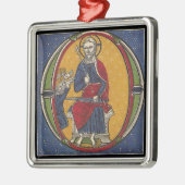 Mittelalterliche Weihnachtsverzierung Silbernes Ornament (Links)