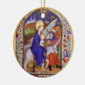 Mittelalterliche Weihnachtszeit Keramik Ornament (Links)