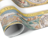 Mittelalterliche Weltkarte ab 1525 Geschenkpapier (Rolleneckpunkt)