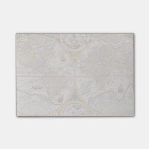 Mittelalterliche Weltkarte ab 1525 Post-it Klebezettel