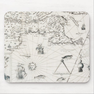 Mittelalterliche Weltkarte Quebec Nouvelle-France  Mousepad