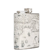 Mittelalterliche Weltkarte Quebec Nouvelle-Frankre Flachmann (Rechts)