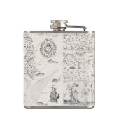 Mittelalterliche Weltkarte Quebec Nouvelle-Frankre Flachmann (Rückseite)