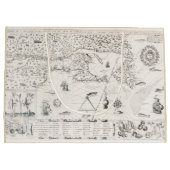 Mittelalterliche Weltkarte Quebec Nouvelle-Frankre Große Geschenktüte (Rückseite)