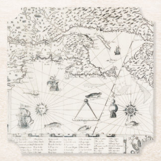 Mittelalterliche Weltkarte Quebec Nouvelle-Frankre Untersetzer