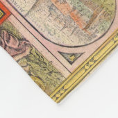 Mittelalterliche Weltkarte (von Willem Blaeu) Fleecedecke (Ecke)