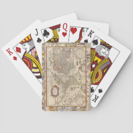 Mittelalterliche Weltkarte (von Willem Blaeu) Spielkarten
