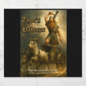 Mittelalterliche Wikinger-Gott Thor Vorlage Bierflaschenetikett (Einzelnes Label)