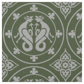 mittelalterliche Wyverns Fabric Stoff (Nahaufnahme)