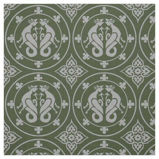 mittelalterliche Wyverns Fabric Stoff (Muster)