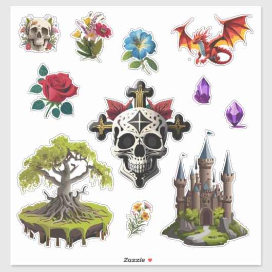 "Mittelalterliche Zeichen", Aufkleber für Vinyl-Ny (Blatt)