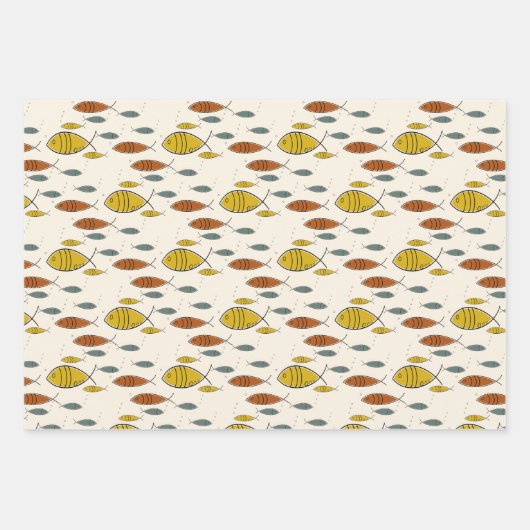 Mittelalterliche Zeitalter der modernen Fischatomi Geschenkpapier Set (Vorderseite)