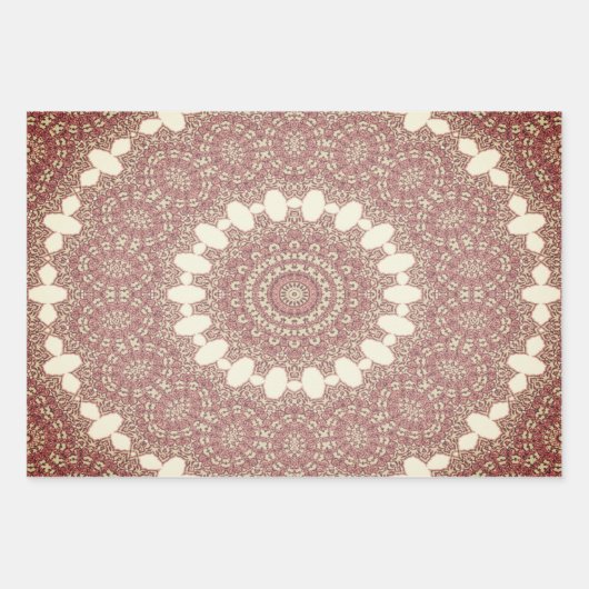 Mittelalterlicher arabischer Stil Symmetrisches Mu Geschenkpapier Set (Vorderseite)