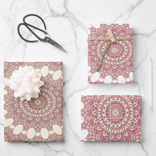 Mittelalterlicher arabischer Stil Symmetrisches Mu Geschenkpapier Set (Vorderseite)