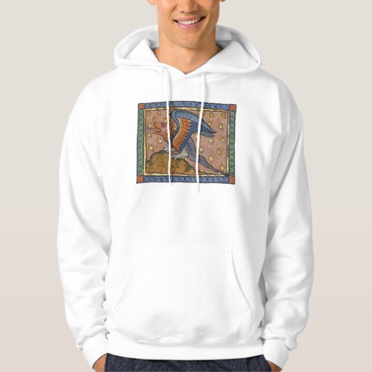 Mittelalterlicher Bestiardrache c. 1270 Hoodie (Vorderseite)