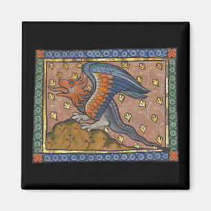 Mittelalterlicher Bestiardrache c. 1270 Magnet