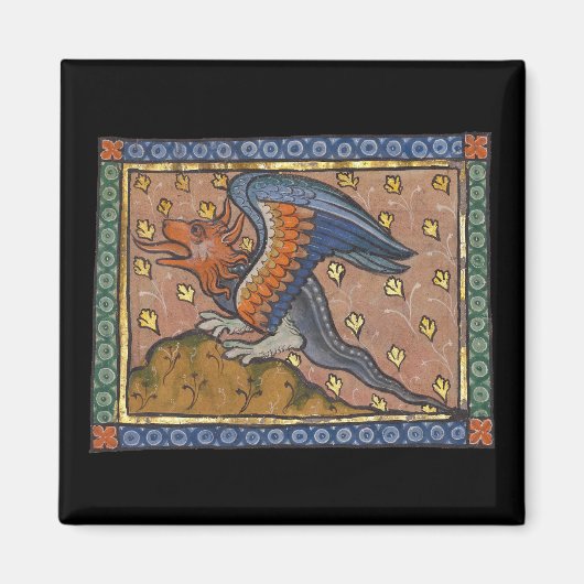 Mittelalterlicher Bestiardrache c. 1270 Magnet (Vorne)