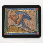 Mittelalterlicher Bestiardrache c. 1270 Mousepad (Vorne)