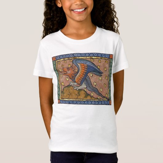 Mittelalterlicher Bestiardrache c. 1270 T-Shirt (Vorderseite)